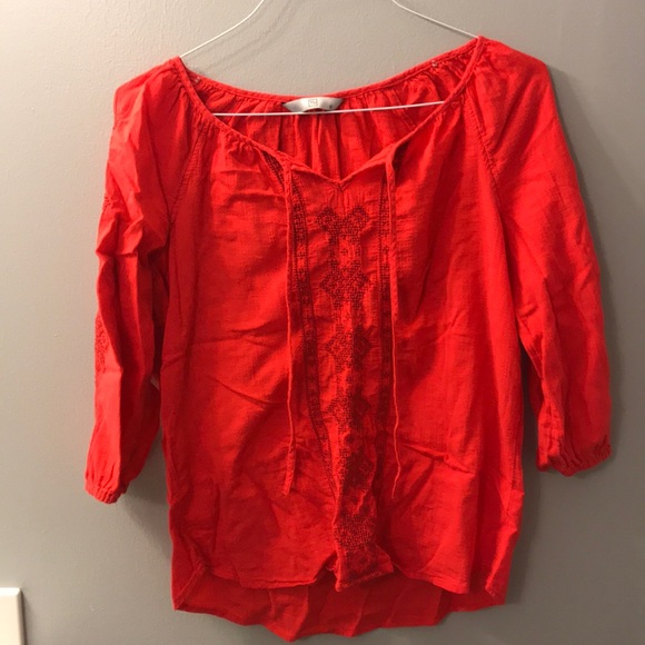 Tops - Red Blouse with design